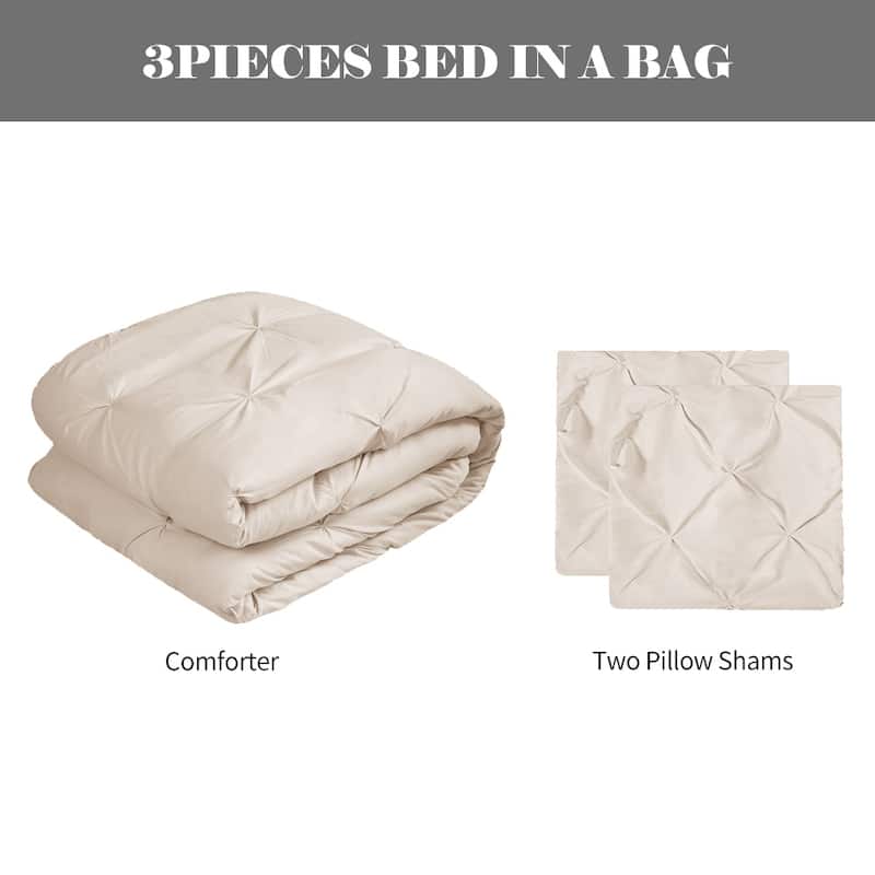 Shatex Pintuck Bedding Comforter Sets