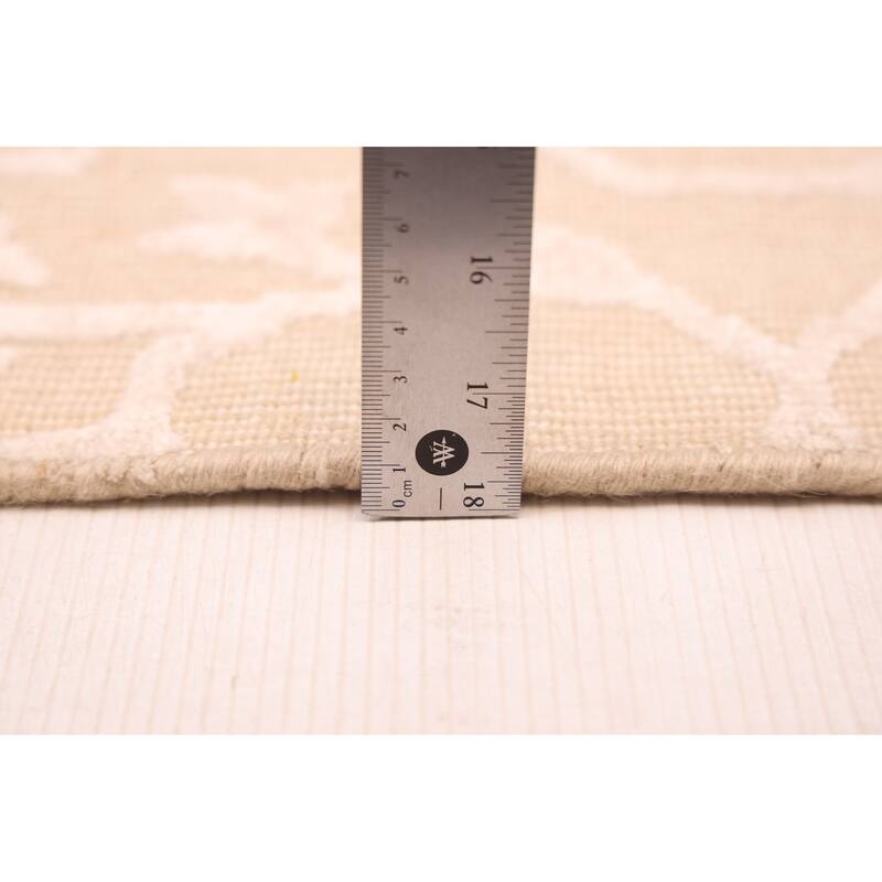 ECARPETGALLERY Hand Loomed Elysian Beige, Ivory Viscose, Wool Rug - 8'3 x 11'10