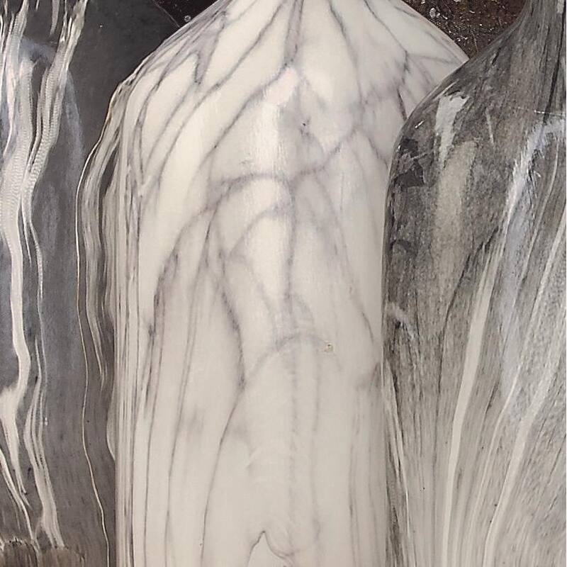 Ceramic Faux Marble Decorative Vase - Set of 3 Gray - Roche River Decor
