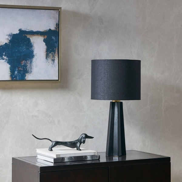 Athena Black Ceramic table Lamp by Martha Stewart. Opens flyout.