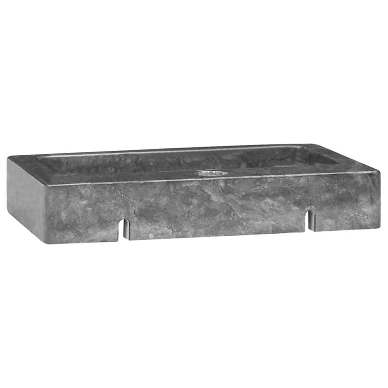 vidaXL Wall-mounted Sink Gray/Cream/Black 15"x9.4"x2.6" Marble