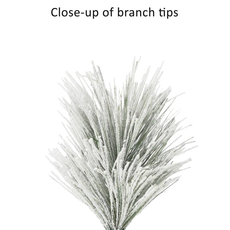 Puleo International 24 in. Decorated Flocked Artificial Christmas Wreath