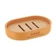 preview thumbnail 34 of 59, Chic Polyresin Soap Dish with Draining Bamboo Insert - 5 L x 3.4 W x 1 H