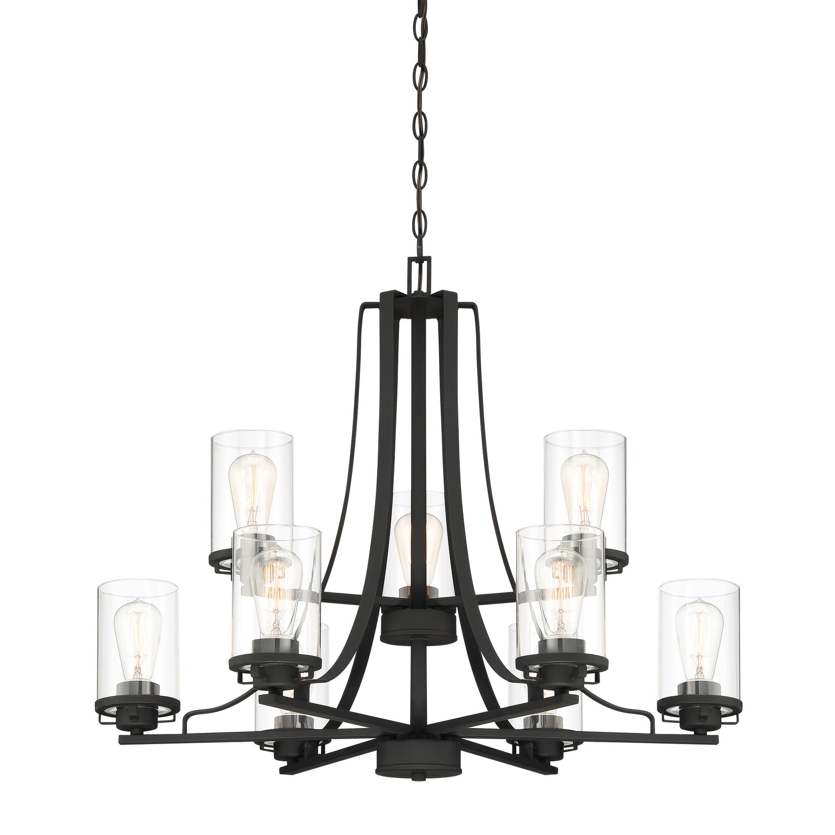Designers Fountain 93389  Jedrek 9 Light 33" Wide Chandelier - Chandeliers For Bedrooms by Overstock.com