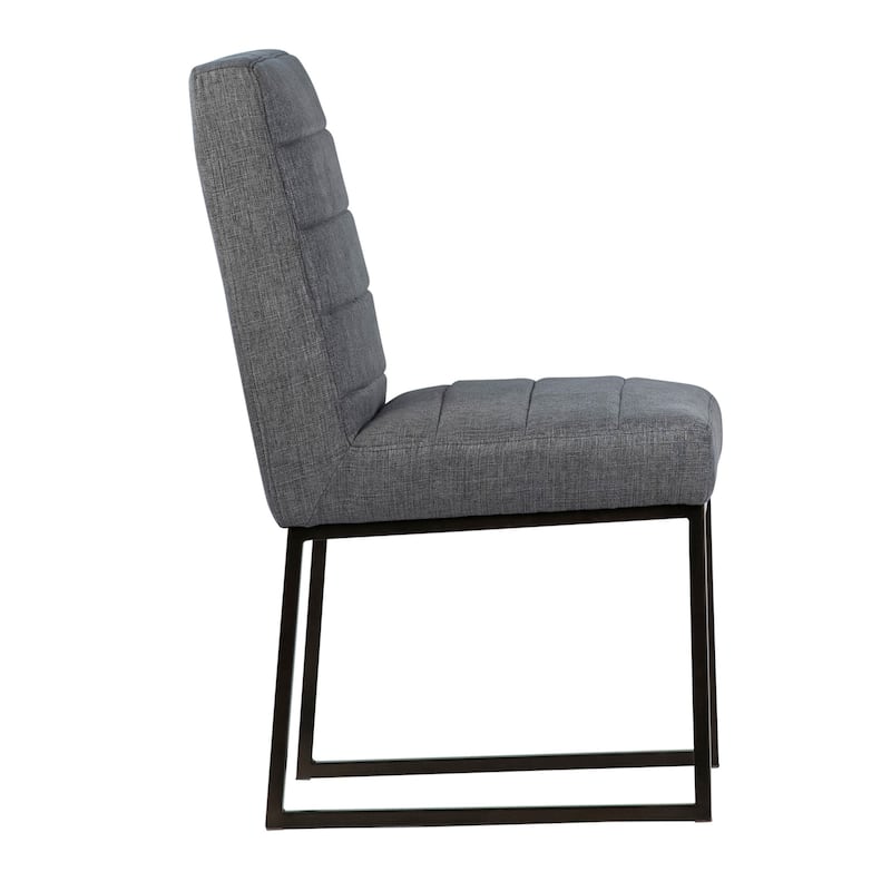 Kristen Linen Upholstered Dining Chair, Blue Grey