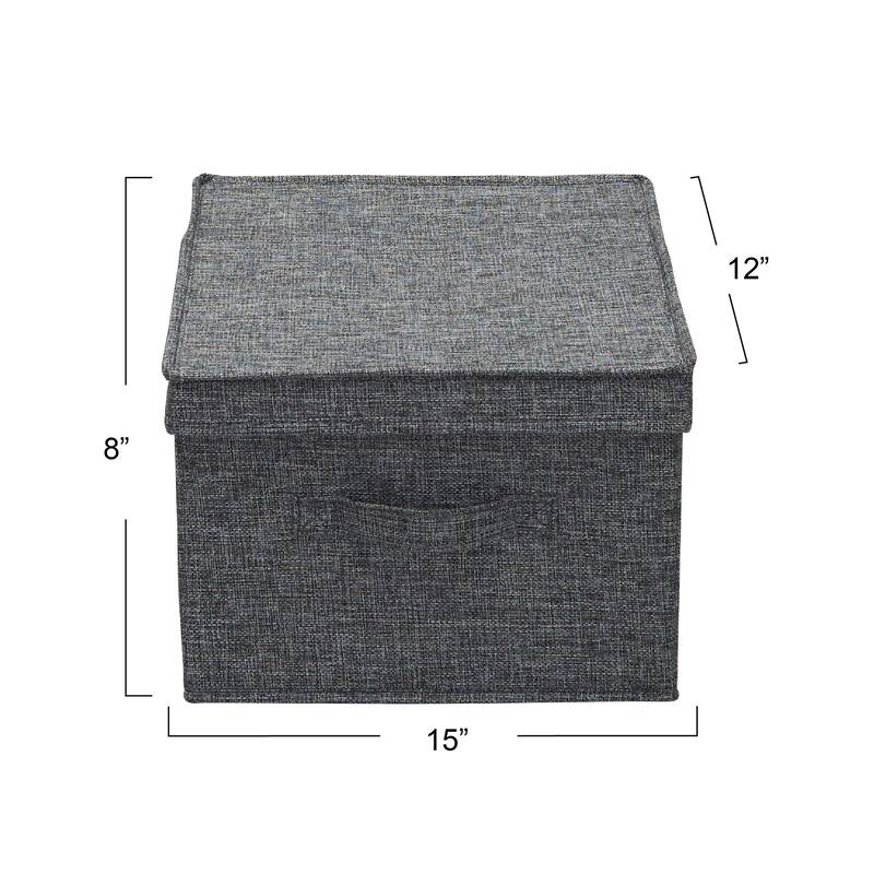 Household Essentials Fabric Storage Bins with Sturdy Sides, Set of 2