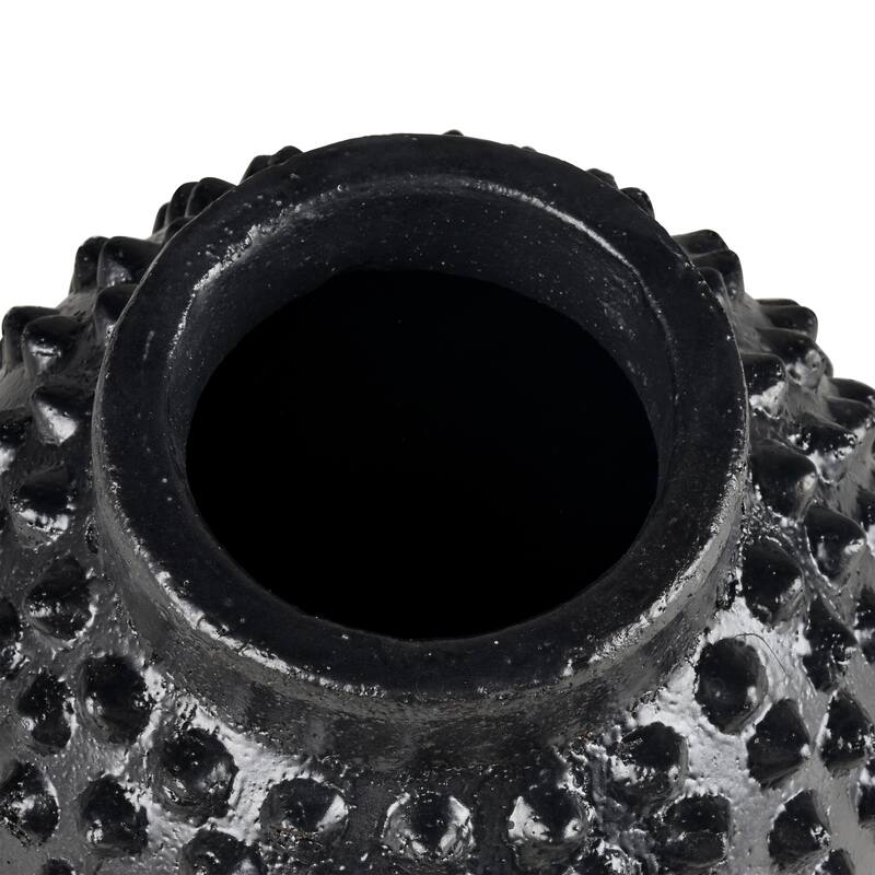 Elk Home Dorus Black Earthenware 9.75 Inch Wide Vase