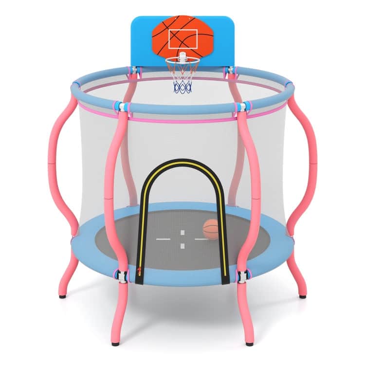 Kids Trampoline Indoor & Outdoor Pumpkin Trampoline-Pink - Multi