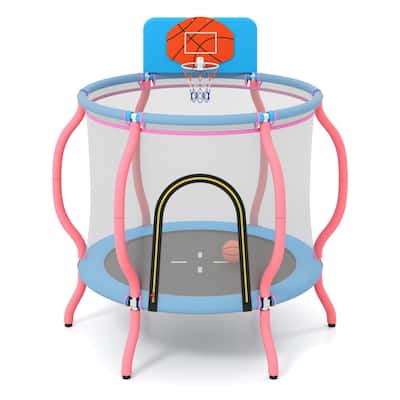Kids Trampoline Indoor & Outdoor Pumpkin Trampoline-Pink - Multi