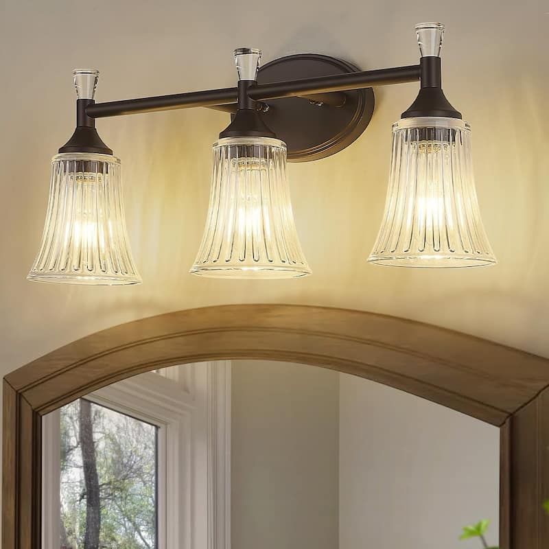 3-Light Bathroom Vanity Lighting Fixtures - Oil Rubbed Bronze