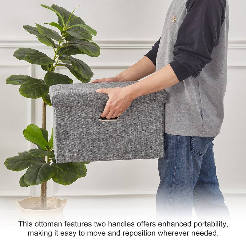 Ottoman Storage Ottoman Footrest Stool Small Ottoman with Storage Foldable Ottoman Foot Rest Footstool Bench