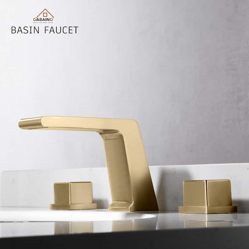 8 in. Widespread Double Handle Bathroom Faucet - Yellow