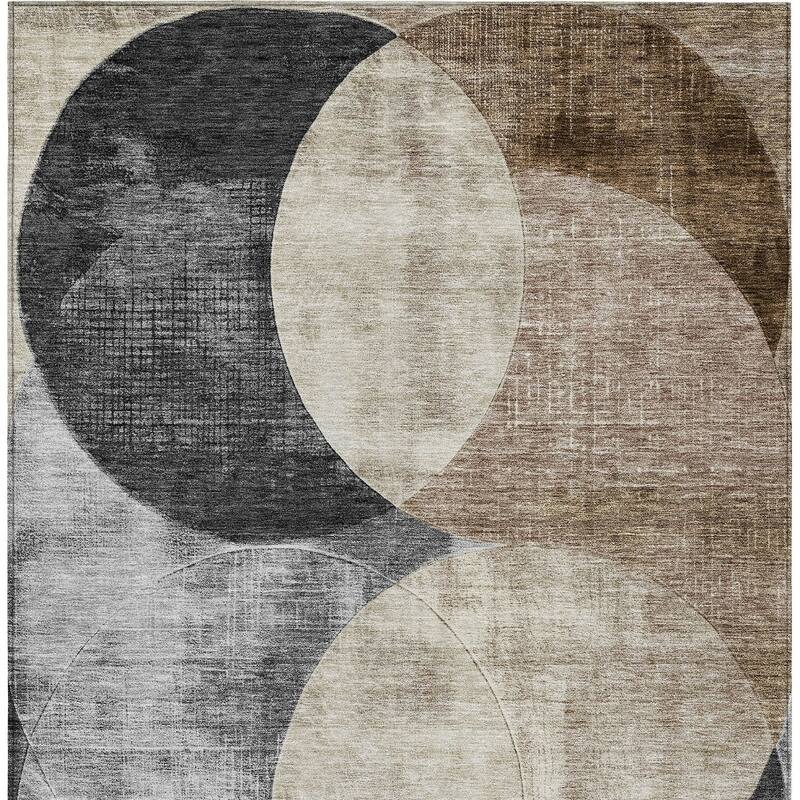 HomeRoots Geometric Transitional Rectangle Outdoor Rug