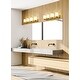 preview thumbnail 3 of 6, Soledad 4 Light Vanity - Brushed Gold
