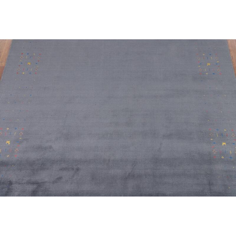 Tribal Gabbeh Area Rug Handmade Wool Carpet - 7'9"x 9'10"