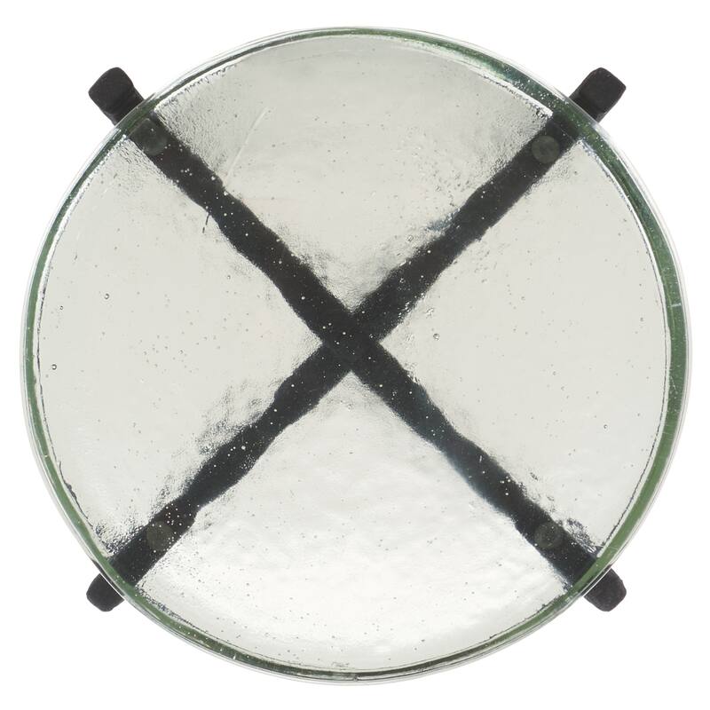 SAFAVIEH Couture Kathaleen Cast Glass Drink Round Table - 9"W x 9"D x 22"H