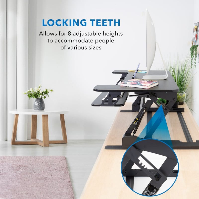 Mount-It! Height Adjustable Standing Desk Converter with 36" Wide Platform
