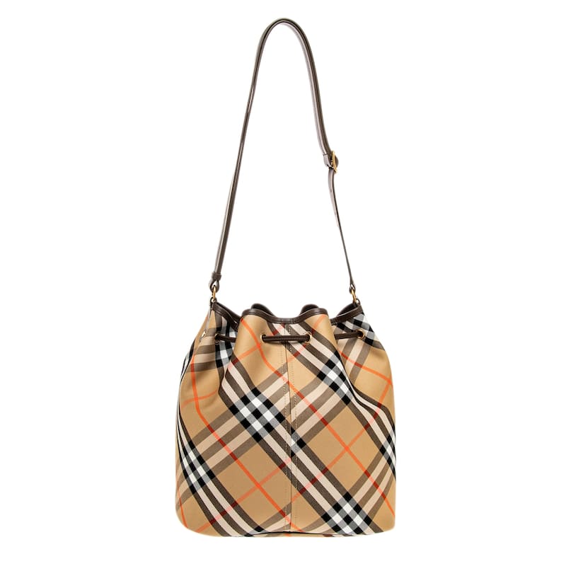 Burberry Medium Check Bucket Bag