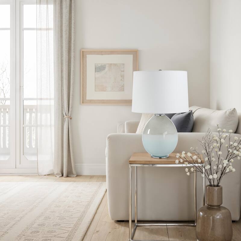 Everren Calais 19.0" Height Table Lamps, Light Blue