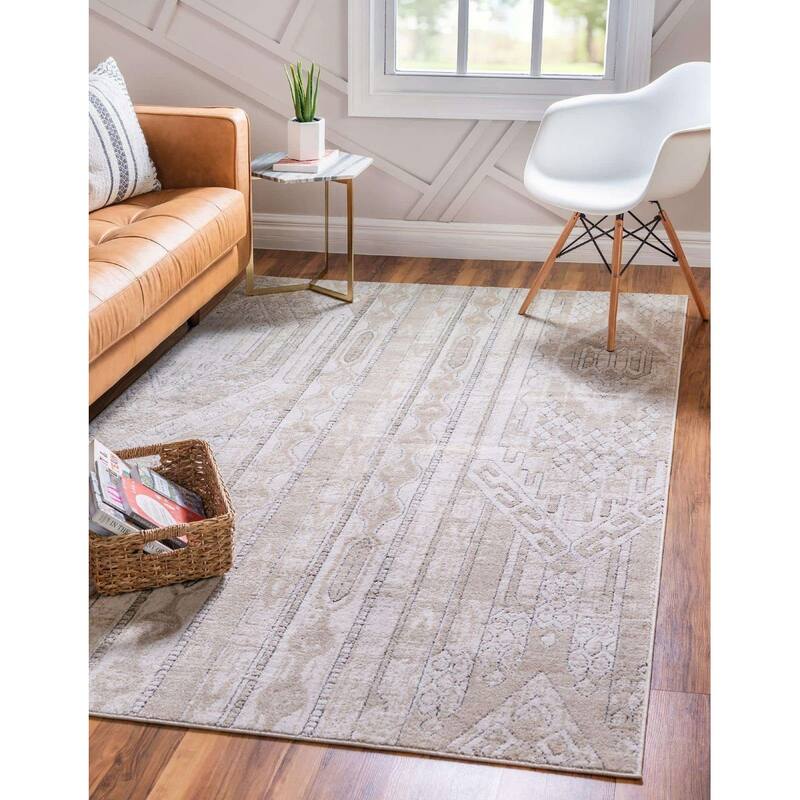 Transitional Wedo Collection Area Rug - 6'x9' - Tan