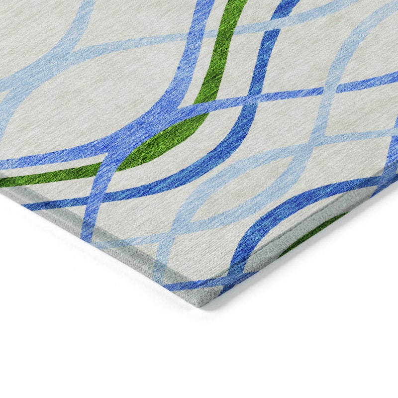 Machine Washable Indoor/ Outdoor Chantille Contemporary Deco Rug