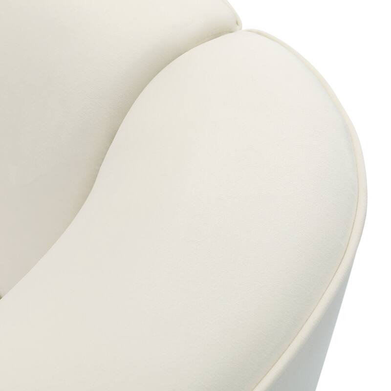 Velvet Upholstered Curved Sofa, Comfy Soft Oversized 3 Seater Sofa, Lounge Sofa Chair with Pillows for Living Room, Apartment