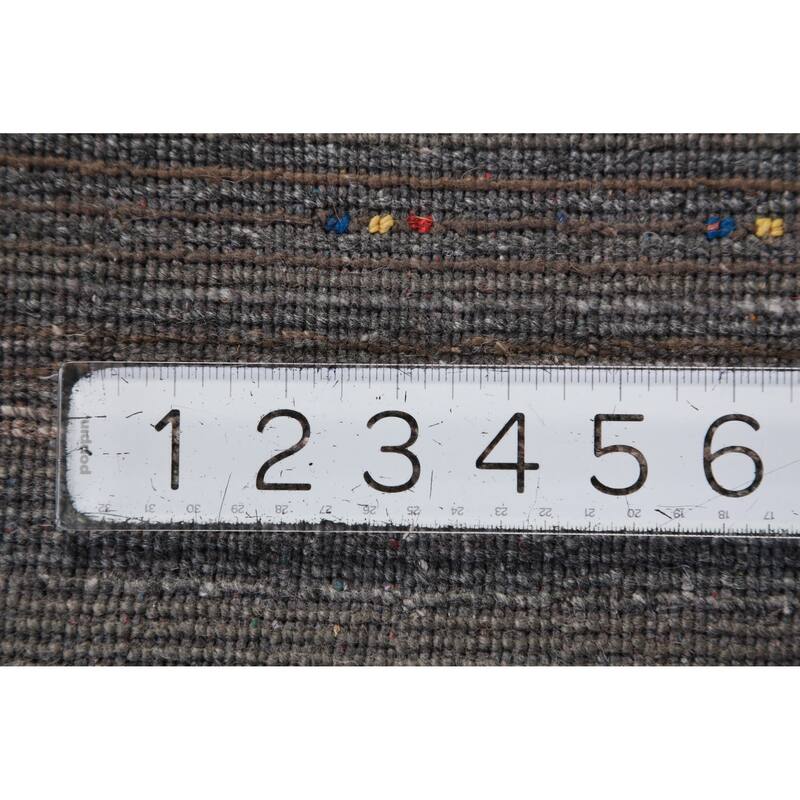 Hand Knotted Oriental 100% Wool Carpet Tribal Tribal Greys & Charcoal Gabbeh Area Rug - 8' 2'' X 8' 3''