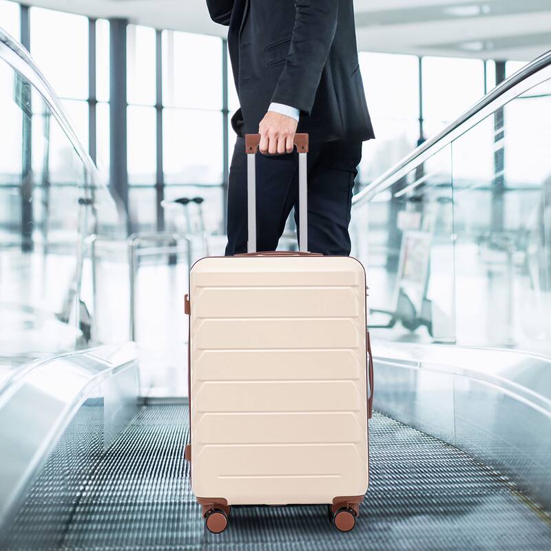 3 Piece (20/24/28 inch) PC Hardside Carry On Luggage Sets with Spinner Wheel and Retractable Handle, for Home Travel Luggage