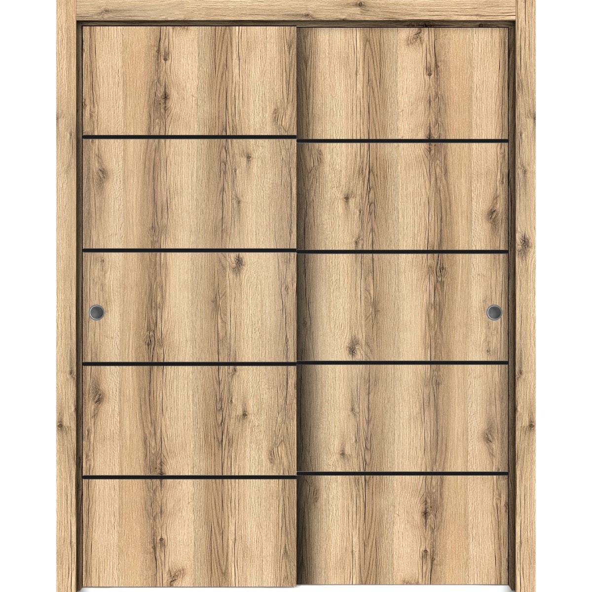 SARTODOORS Planum 0015 Oak Wood Sliding Closet Bypass Doors