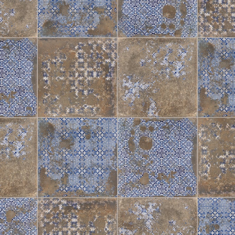 Merola Tile Antigua Deco Terra 13" x 13" Porcelain Floor and Wall Tile