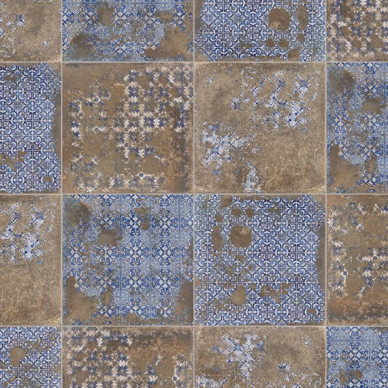 Merola Tile Antigua Deco Terra 13" x 13" Porcelain Floor and Wall Tile