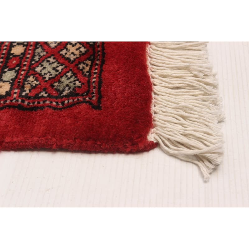 ECARPETGALLERY Hand-knotted Finest Peshawar Bokhara Red Wool Rug - 9'2 x 12'2