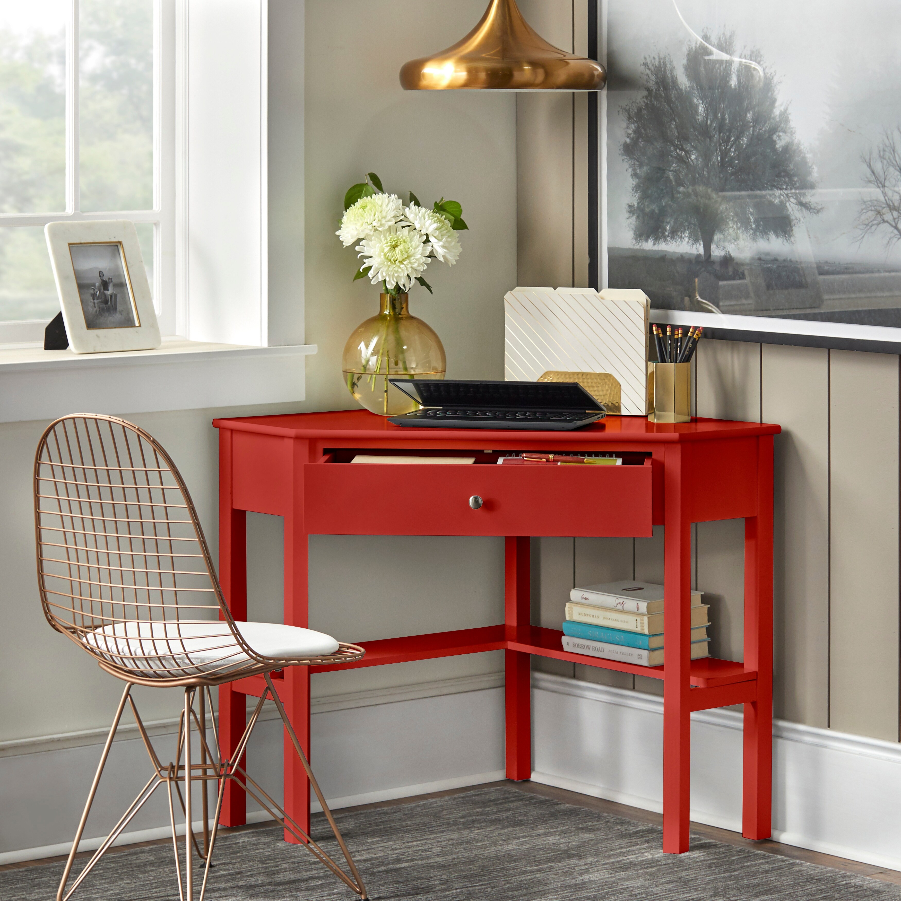 Porch and den lincoln sales corner desk