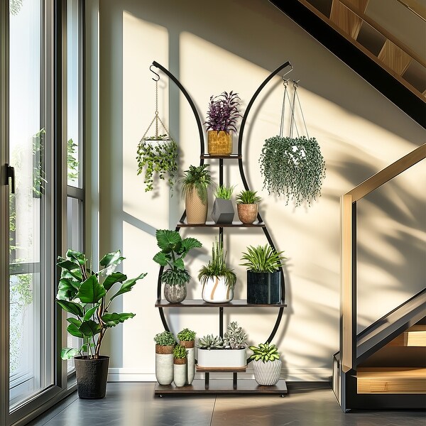 Vase Shape Planter Display Rack Industrial Style Plant Stand with
