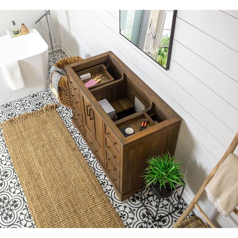 Willow Collections 42 in. W x 22 in. D Charlotte Teak Single Sink Bathroom Solid Teak Vanity with Countertop
