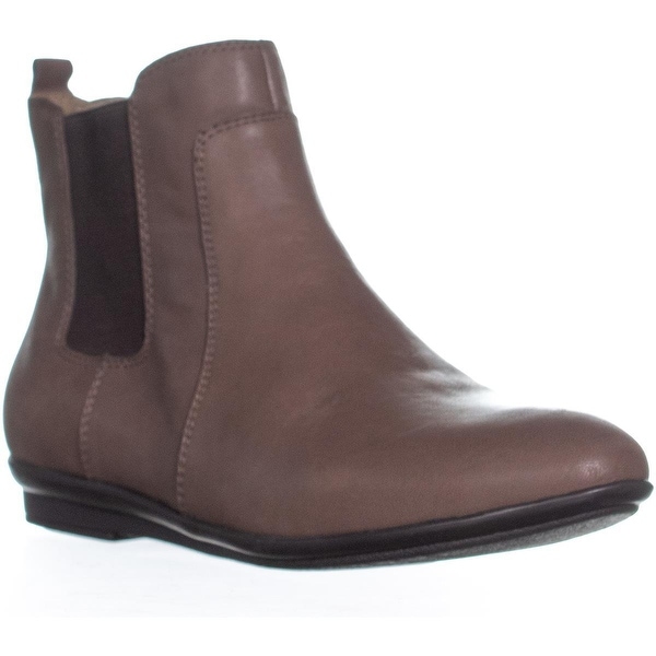 taupe flat ankle boots