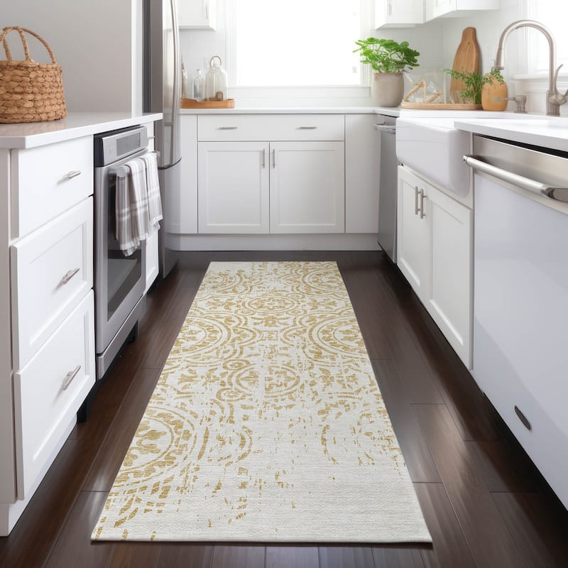 Machine Washable Indoor/ Outdoor Chantille Vintage Suzani Rug