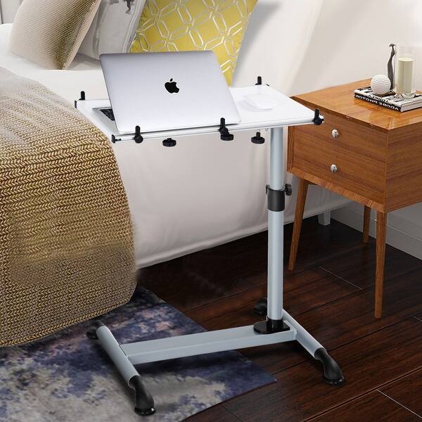 Costway Height Adjule Mobile Laptop Stand Desk Sofa Side Costway Height Adjule Mobile