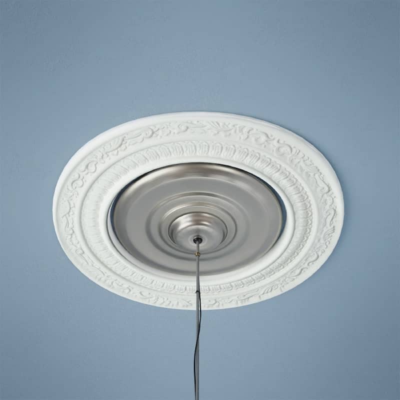 White Urethane Recessed Spot Light Trim Ceiling Medallion 6" ID X 10" OD Water Resistant (Set of 4)