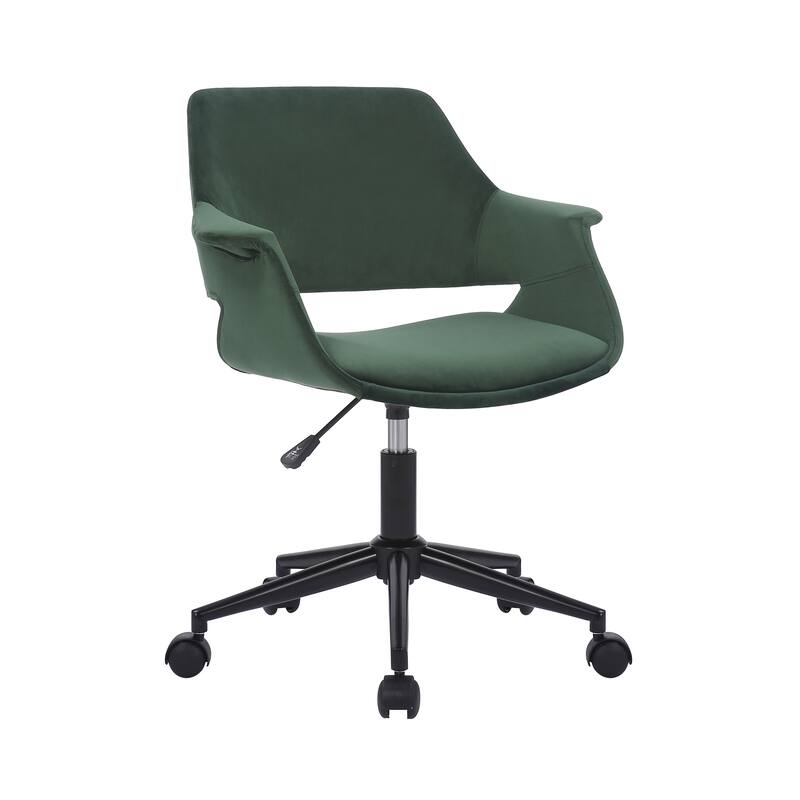 Porthos Home Rylee Swivel Office Chair, Velvet, Adjustable Height