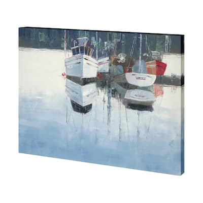 dock tight (51 x 34) Canvas Art Print