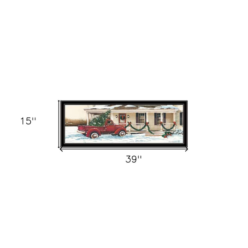HomeRoots Preparing for Christmas Black Framed Wall Art