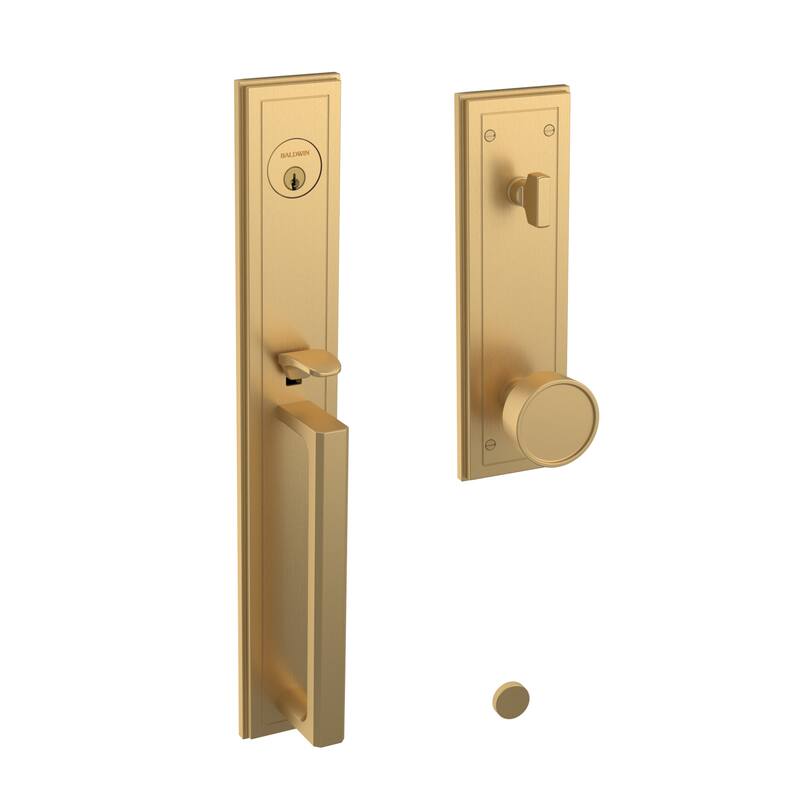 Baldwin Hollywood Hills Full Plate Single Cylinder Door Handleset with