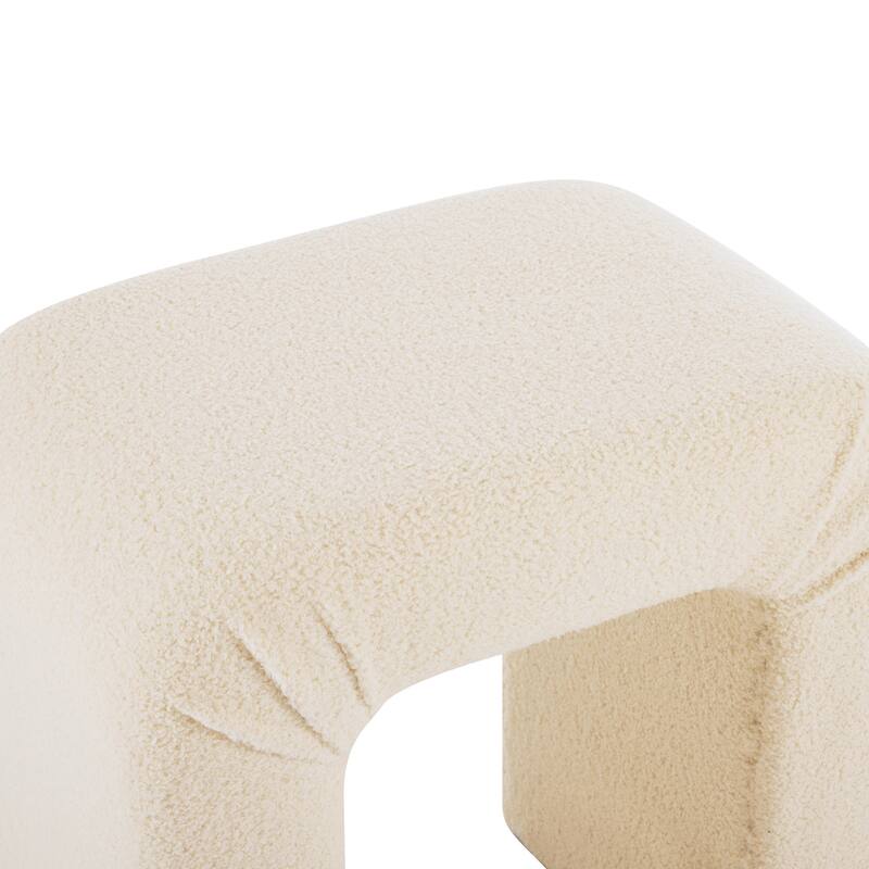 Roomfitters Boucle Upholstered Counter Stools, Set of 2 Dining Chairs for Kitchen Island and Bar Seating