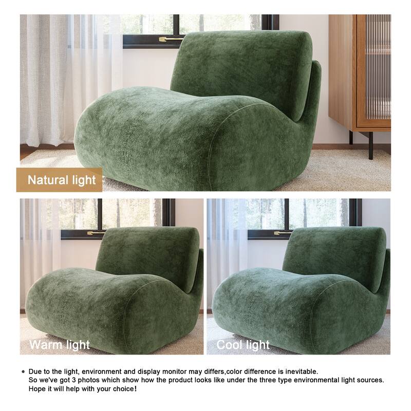 DREAMSIDEA Low Back Upholstered Swivel Accent Chair