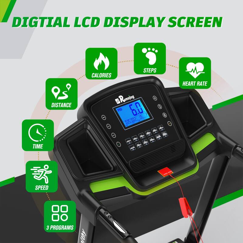 Foldable Treadmill with Incline, Folding Treadmill for Home Electric Treadmill Workout Running Machine, Handrail Controls Speed