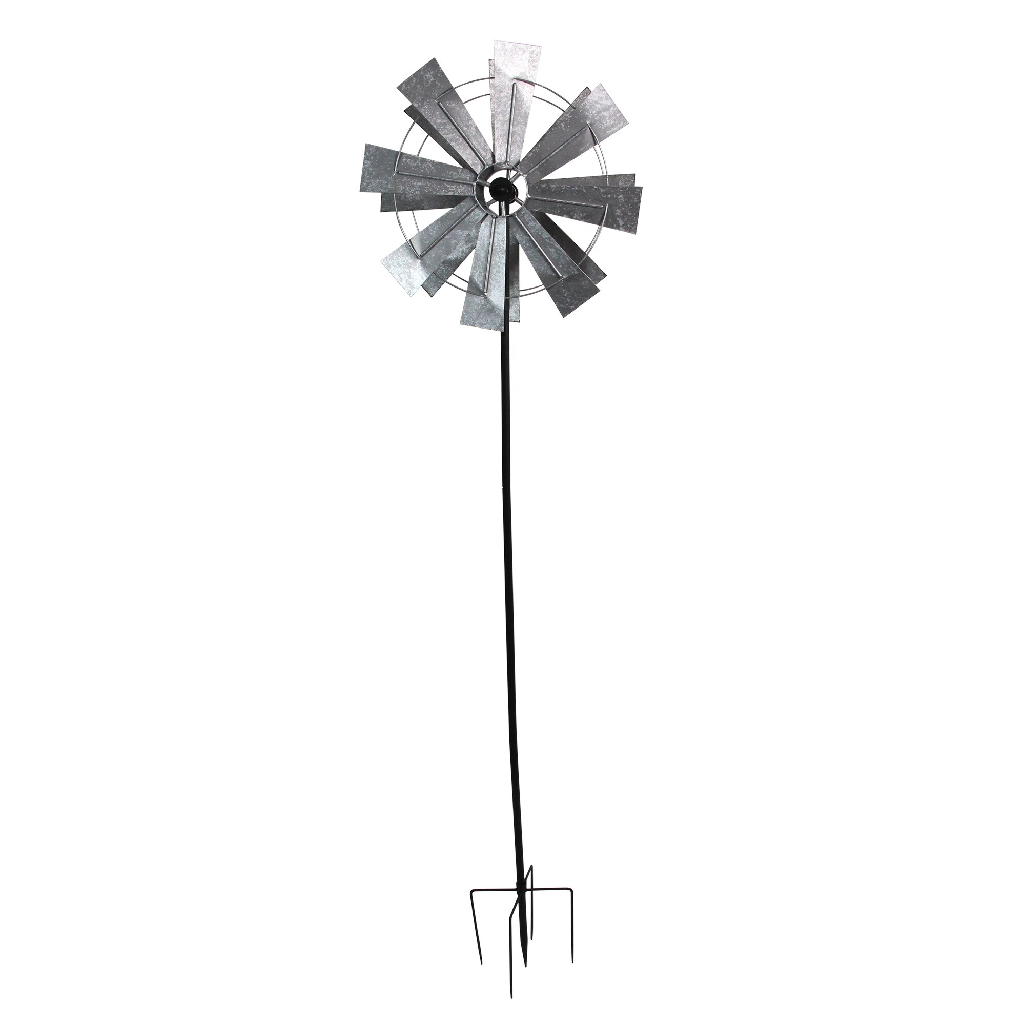 Shop 70 Silver Farmhouse Windmill With Rectangular Blades Garden