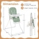 preview thumbnail 5 of 19, Gymax Foldable High Chair Easy Clean Compact Highchair w/ Removable