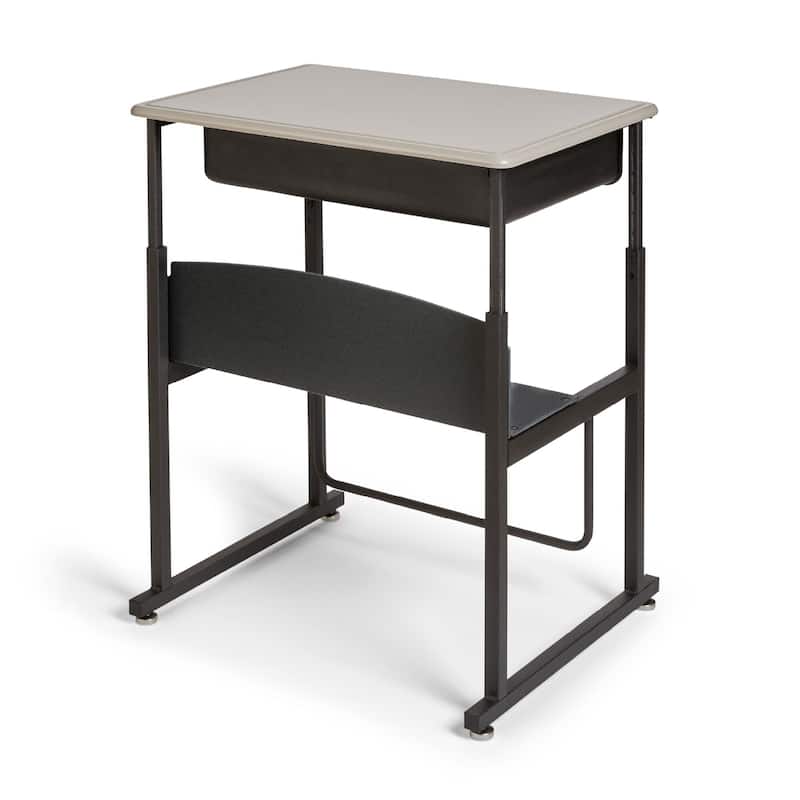 Alphabetter Sit or Stand Student Desk with Swinging Footrest