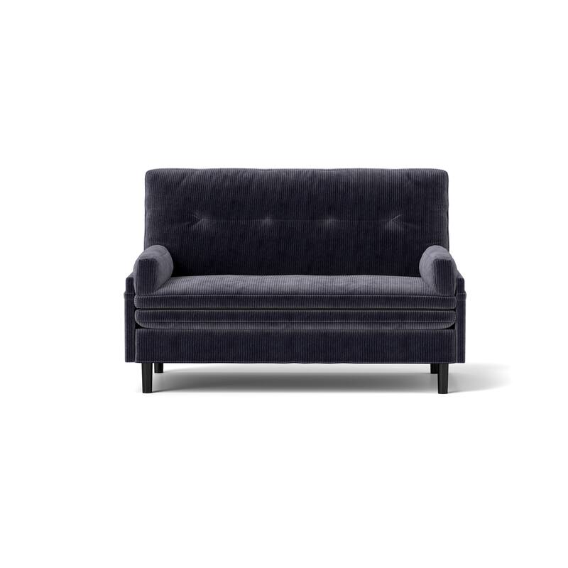 Grey 2 Seater Reclining Sofa Sleeper in Fabric and Metal - Multi-Color